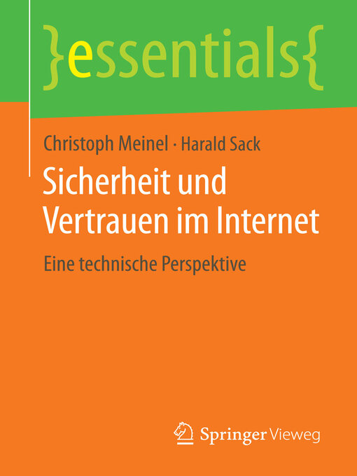 Title details for Sicherheit und Vertrauen im Internet by Christoph Meinel - Available